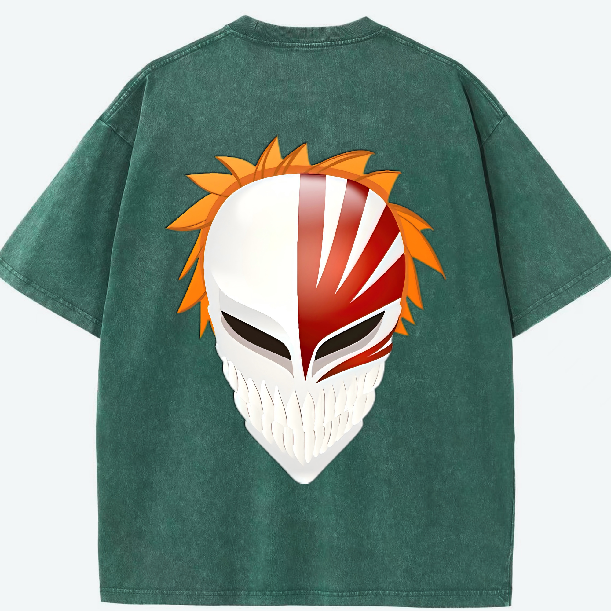 （画像用） ブリーチ 黒崎一護（くろさき いちご）BLEACH Kurosaki Ichigo 綿100% ヴィンテージ風 半袖Tシャツ（背面プリント）